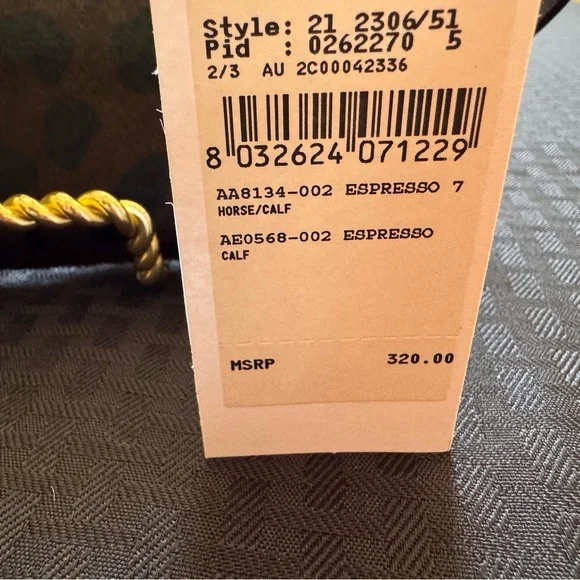 Salvatore Ferragamo Dark Brown Animal Print Clutch - Picture 5 of 7